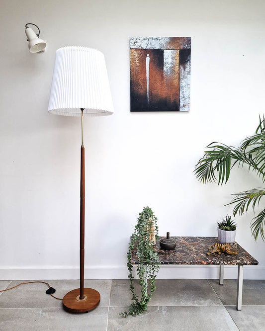Mid Century Pleated Large Lamp Shade (inc. Carrier)