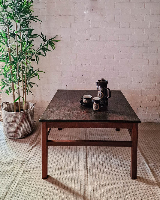 Mid Century Brutalist Square Coffee Table