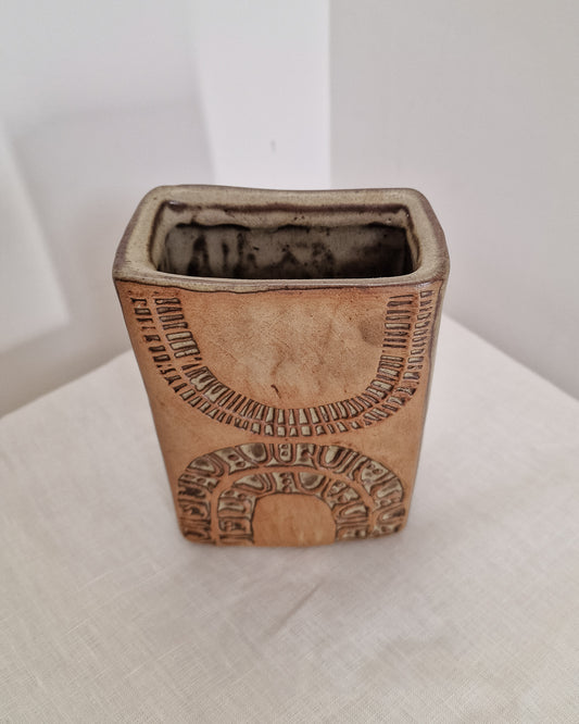 Mid Century Brutalist Studio Pottery Vase