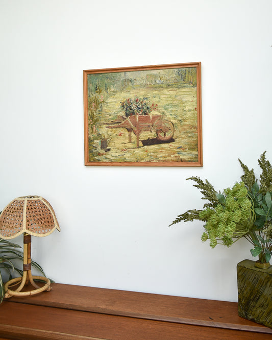 Mid Century Framed Impressionist Style Oil Painting