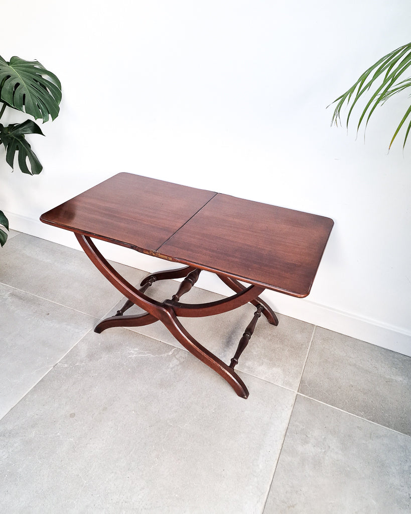 Antique Mahogany Folding Campaign Coaching Table