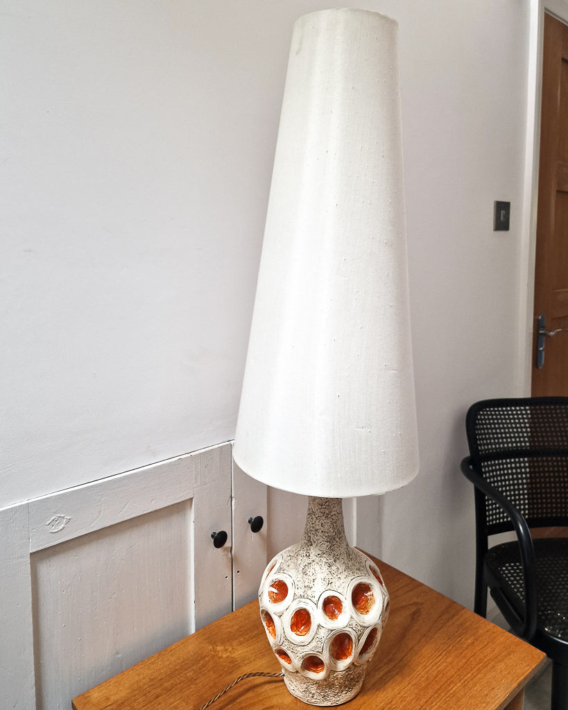 Mid Century Chalkware Table Lamp