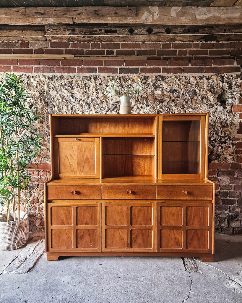 Mid Century Nathan Teak Display / Cocktail