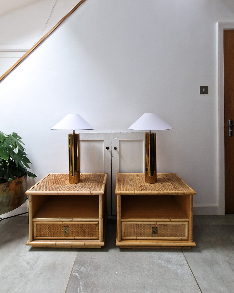 Italian Bamboo Dal Vera Bedside Cabinets (Pair)