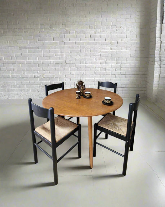 Mid Century Ebonised Dining Chairs (x4)