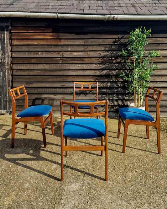 Mid Century Teak Dining Chairs (Set of 4)