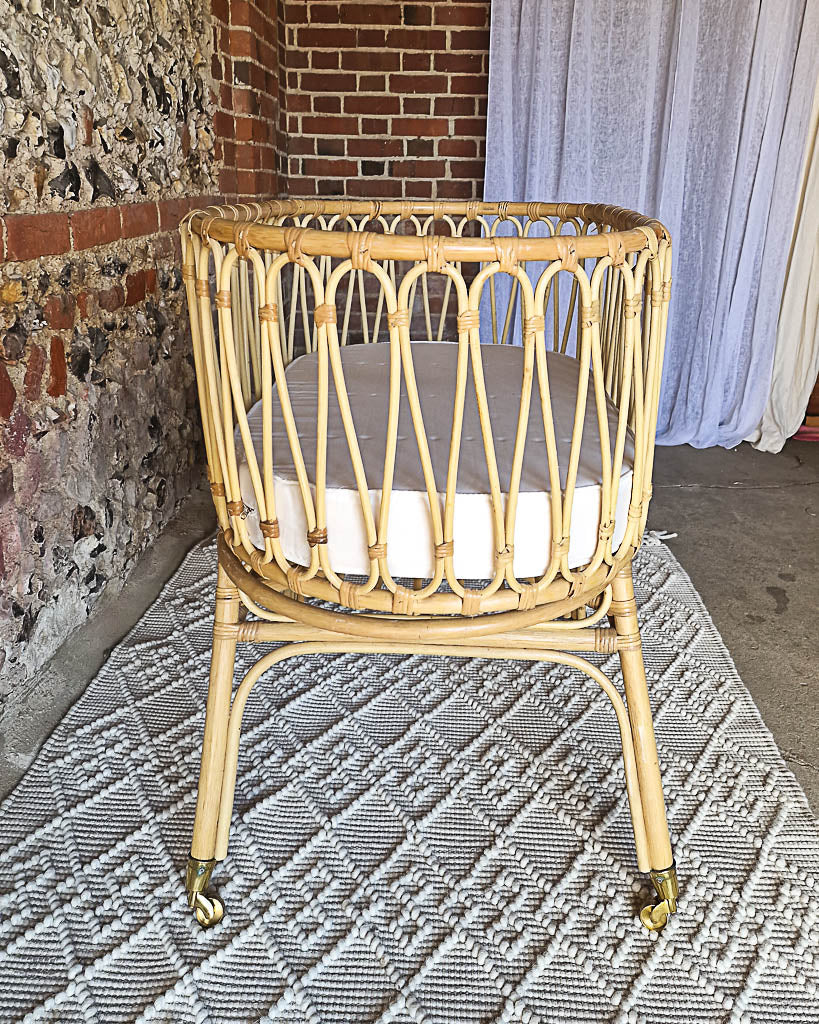 Vintage Bamboo Baby Crib