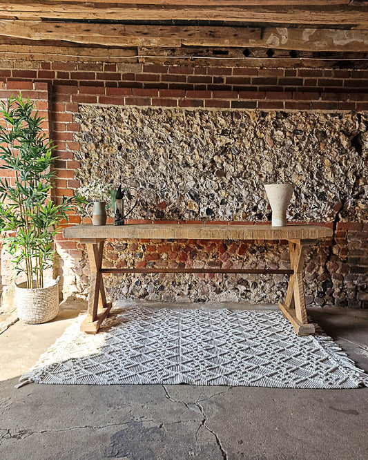 Antique Rustic Large Console Table