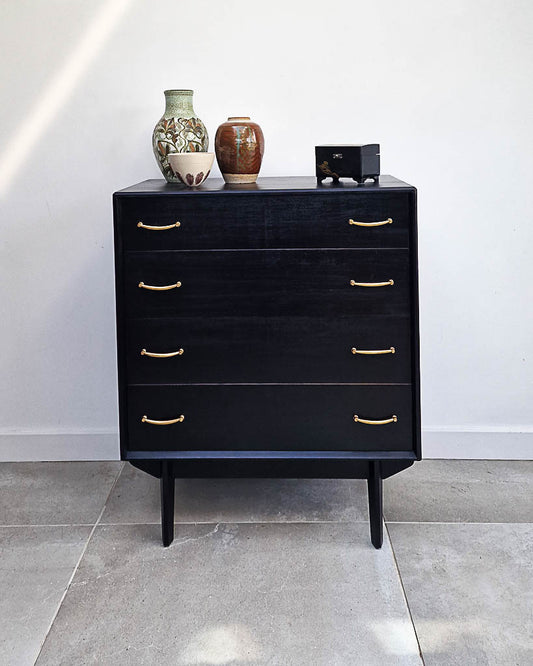 Mid Century Ebonised Chest of Drawers