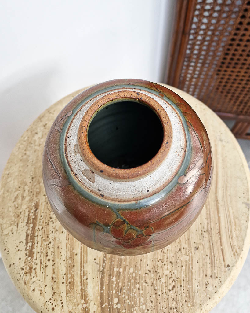 Mid Century Studio Ceramic Pottery Vase Set