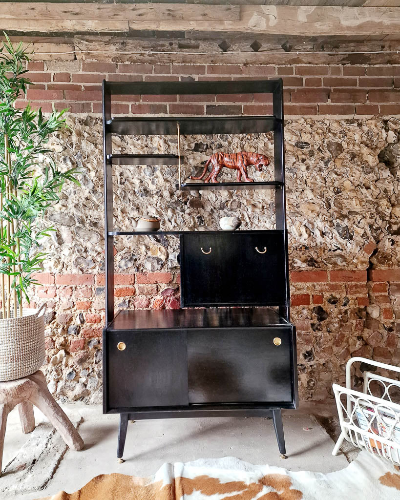 Mid Century G Plan Librenza Ebonised Room Divider / Cabinet