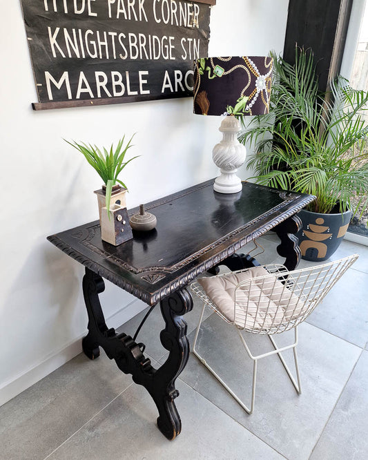 20th Century Ebonised Spanish Table