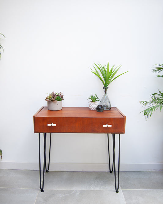 Mid Century Teak Console / Desk / Dressing Table