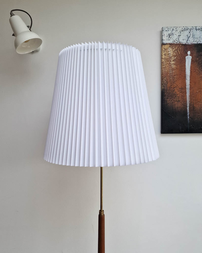 Mid Century Pleated Large Lamp Shade (inc. Carrier)