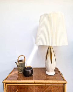 Mid Century Pleated Large Lamp Shade (inc. Carrier)