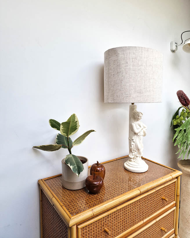 Large Plaster Statue Table Lamp (inc. shade)