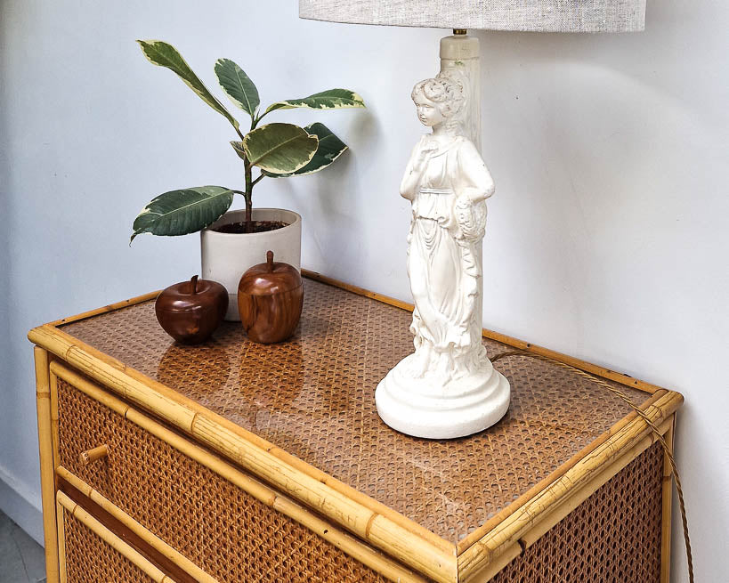 Large Plaster Statue Table Lamp (inc. shade)