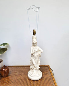 Large Plaster Statue Table Lamp (inc. shade)