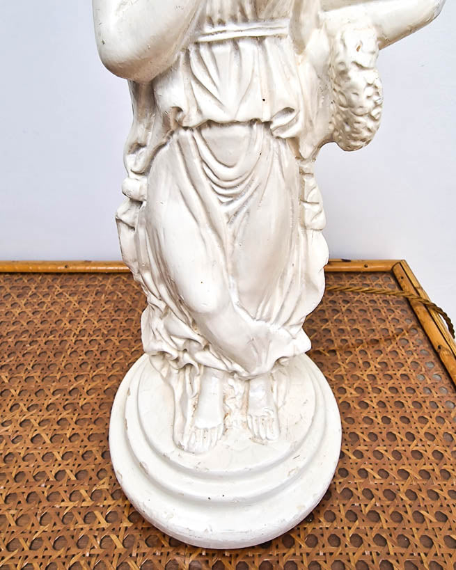 Large Plaster Statue Table Lamp (inc. shade)