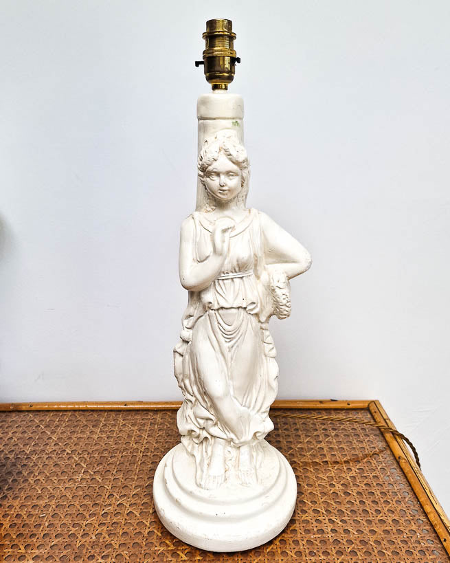 Large Plaster Statue Table Lamp (inc. shade)