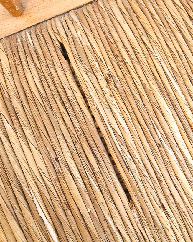 Arno Lambrecht Mid Century Beech and Rattan Corner Bench