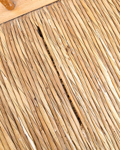 Arno Lambrecht Mid Century Beech and Rattan Corner Bench