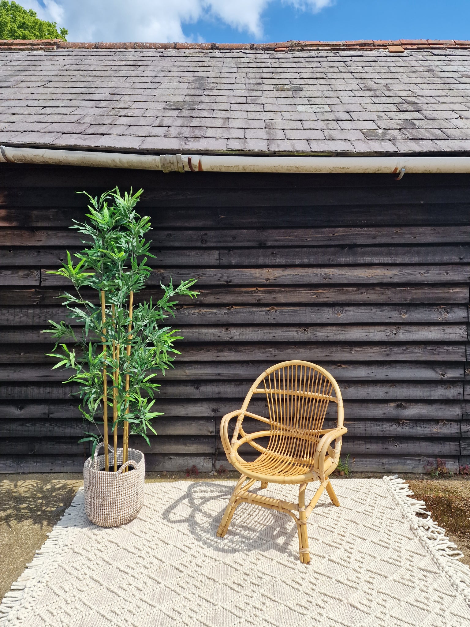Vintage Bamboo Accent Chair