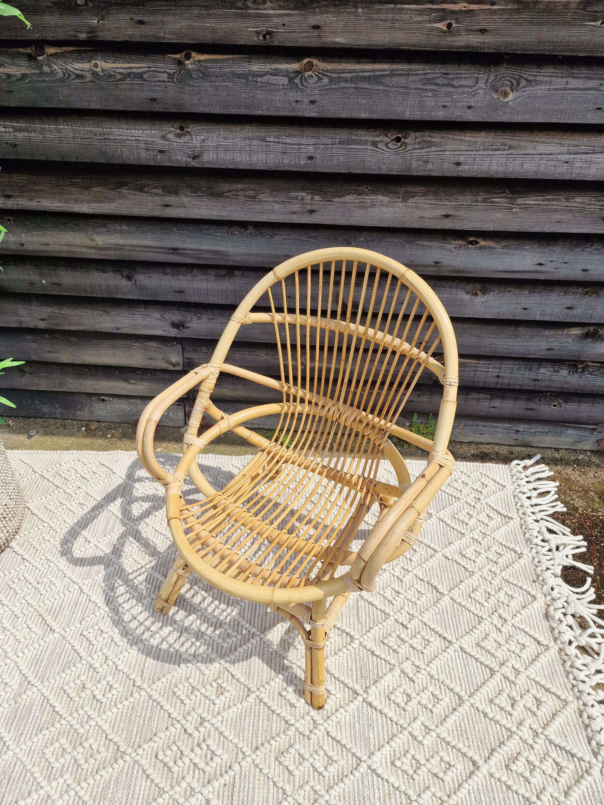Vintage Bamboo Accent Chair