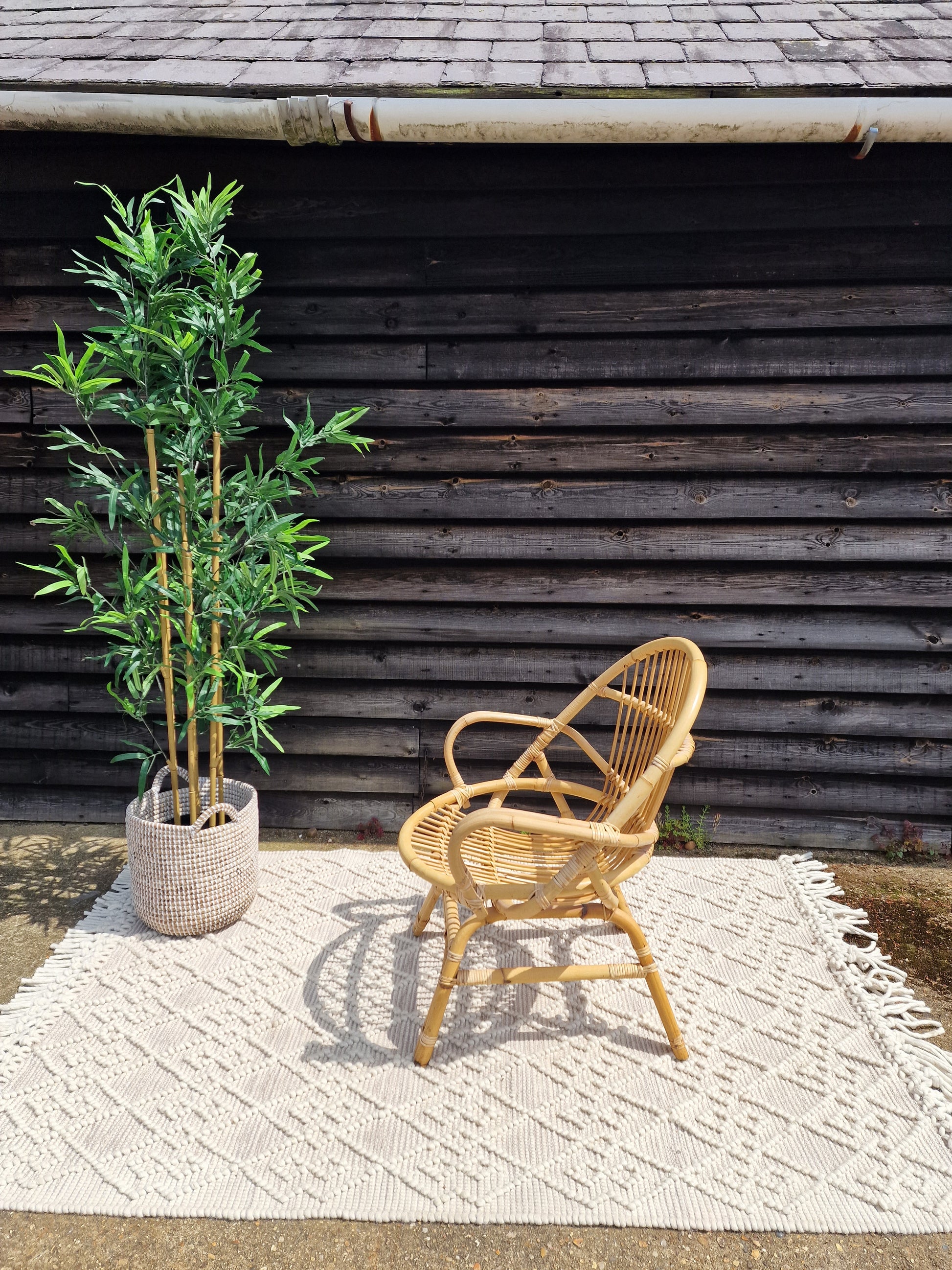 Vintage Bamboo Accent Chair