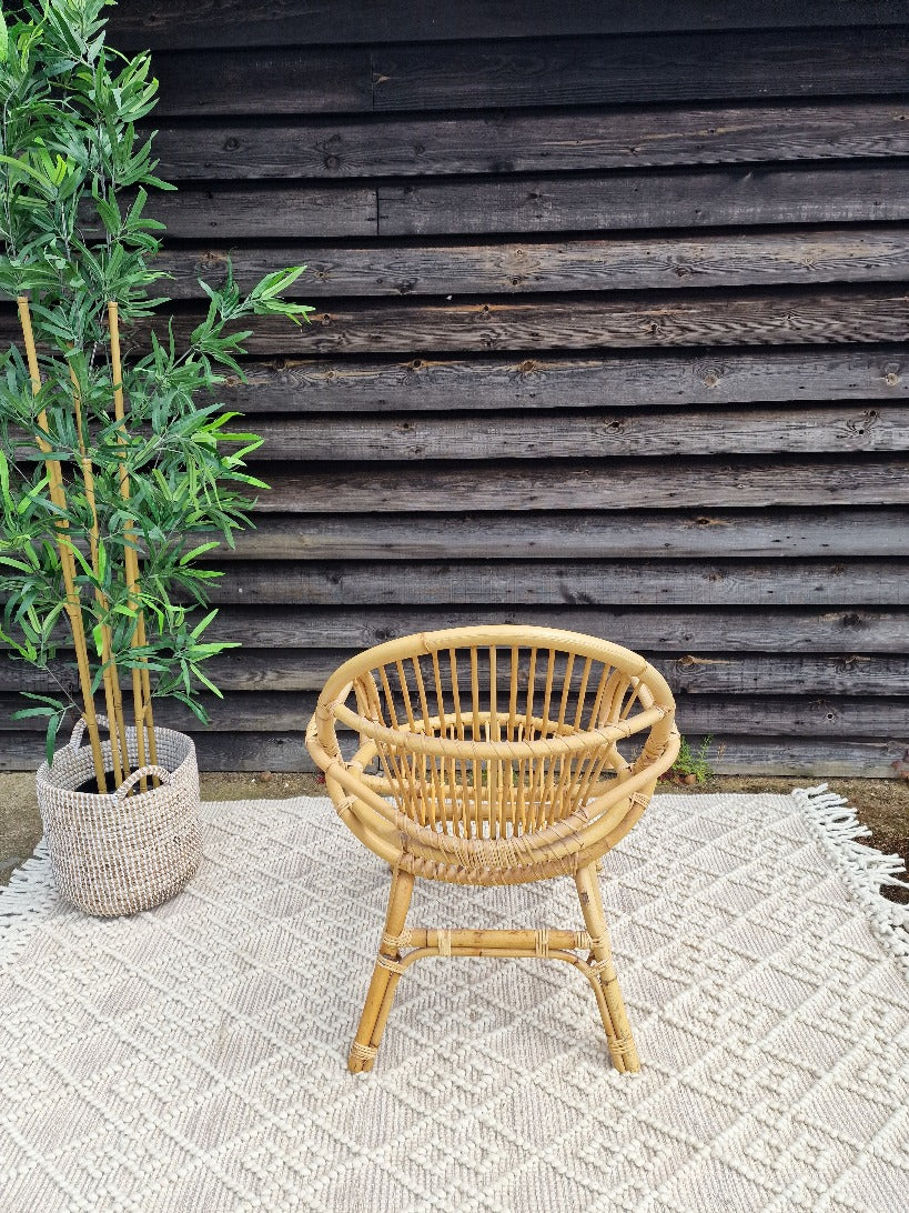 Vintage Bamboo Accent Chair