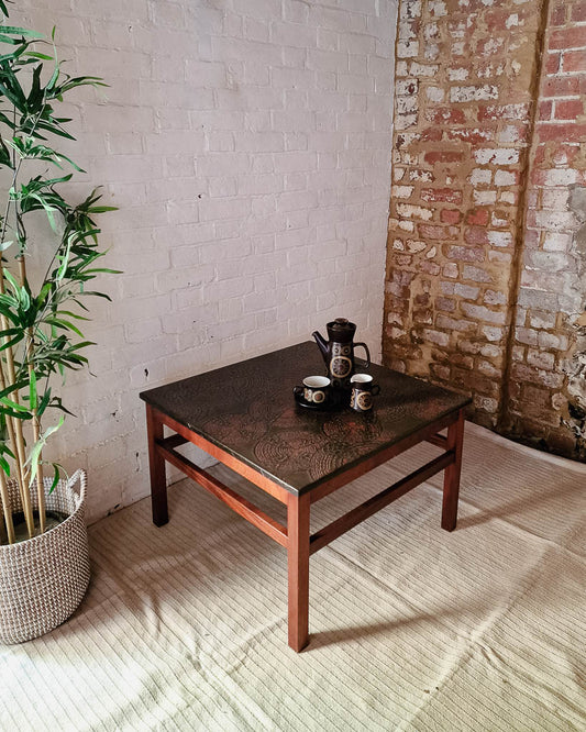 Mid Century Brutalist Square Coffee Table