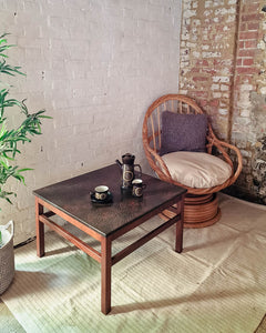 Mid Century Brutalist Square Coffee Table