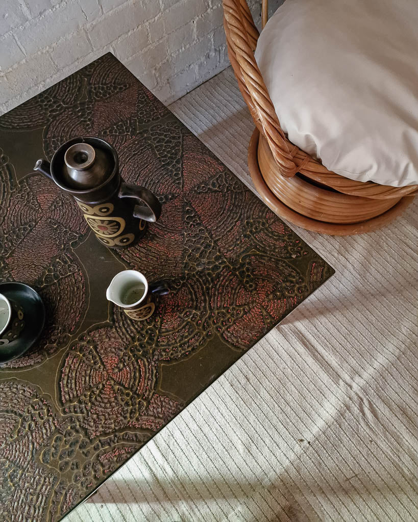 Mid Century Brutalist Square Coffee Table