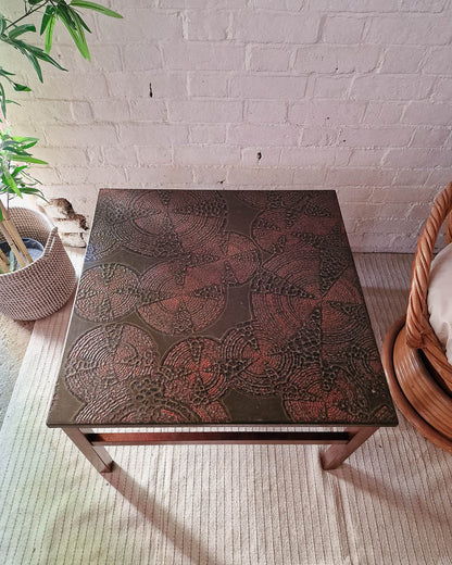 Mid Century Brutalist Square Coffee Table