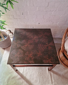 Mid Century Brutalist Square Coffee Table