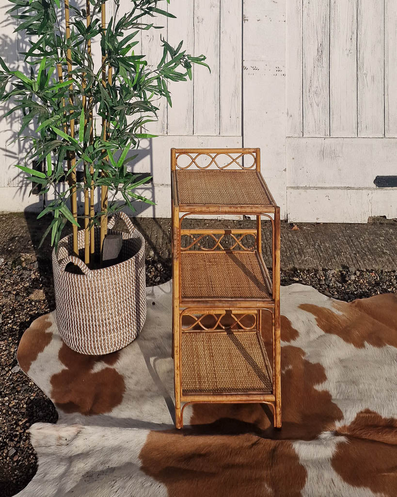 Bamboo Bedside Side Tables (Pair)