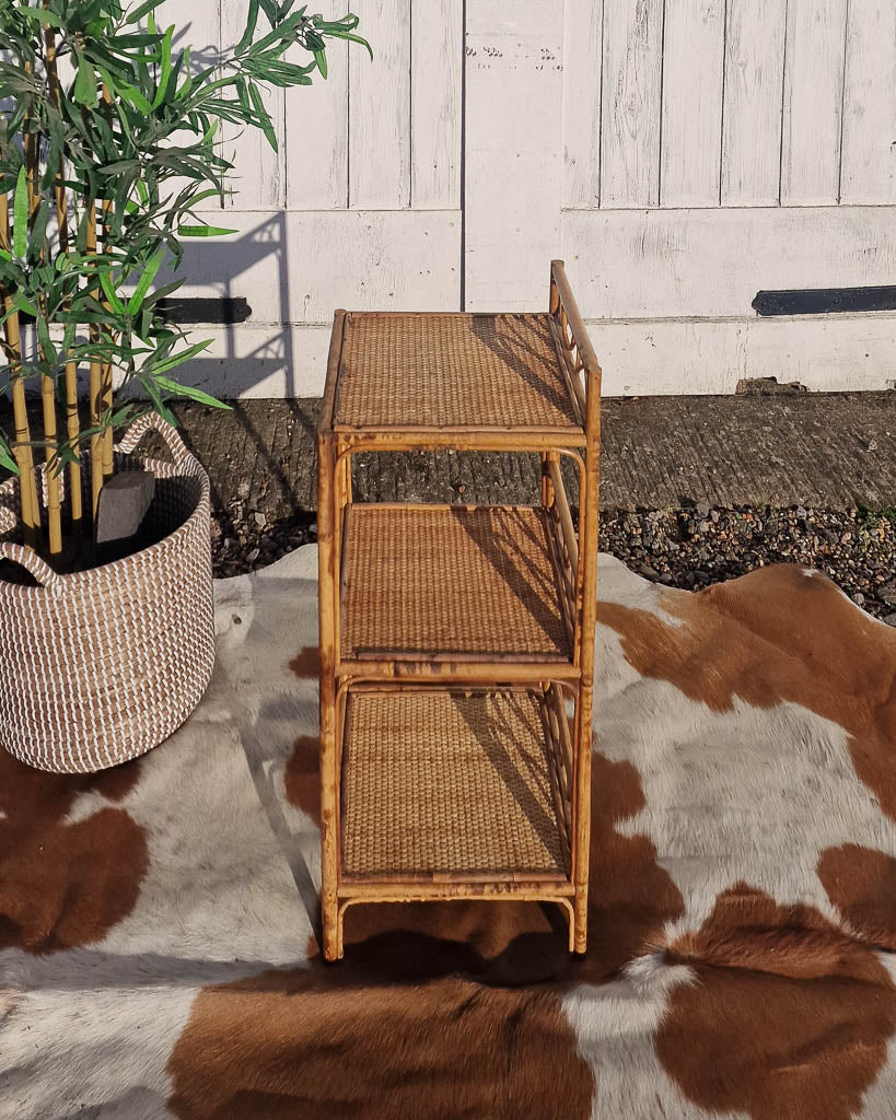 Bamboo Bedside Side Tables (Pair)