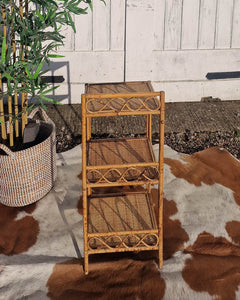 Bamboo Bedside Side Tables (Pair)
