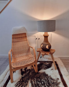Ikea Oland Fatolj bentwood wicker cantilever lounge chair
