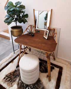 Mid Century French Bamboo Dressing Table