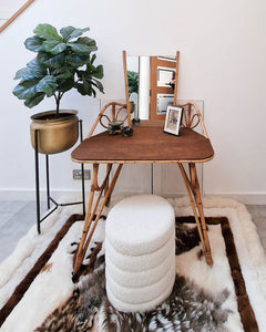 Mid Century French Bamboo Dressing Table