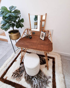 Mid Century French Bamboo Dressing Table