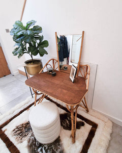 Mid Century French Bamboo Dressing Table