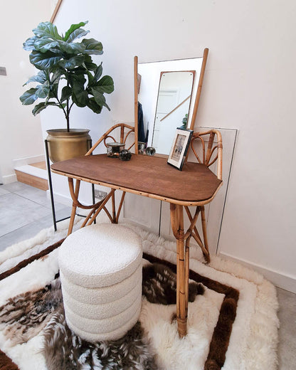 Mid Century French Bamboo Dressing Table