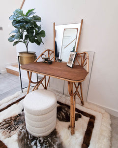 Mid Century French Bamboo Dressing Table