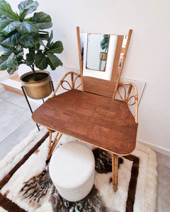 Mid Century French Bamboo Dressing Table