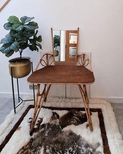 Mid Century French Bamboo Dressing Table