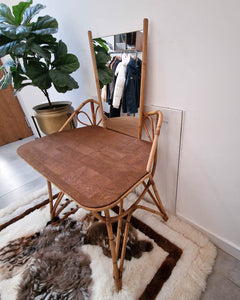 Mid Century French Bamboo Dressing Table