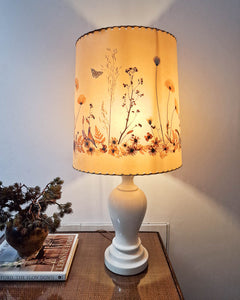 Large Painted American 1960s Table Lamp (Off White)