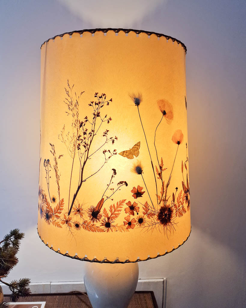 Large Painted American 1960s Table Lamp (Off White)